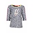 B.Nosy B.Nosy longsleeve with star print sleeves with tunderstorm print white glitter spots ao midnight blue
