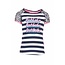 B.Nosy B.Nosy T-shirt raglan stripe with star print sleeves, contrast back panel midnight/white