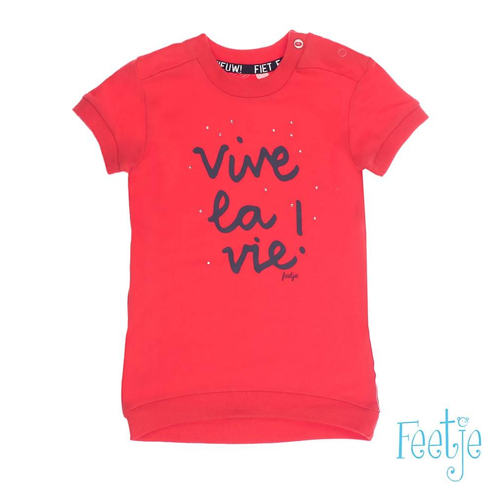 Feetje Feetje jurkje vive la vie sea view rood