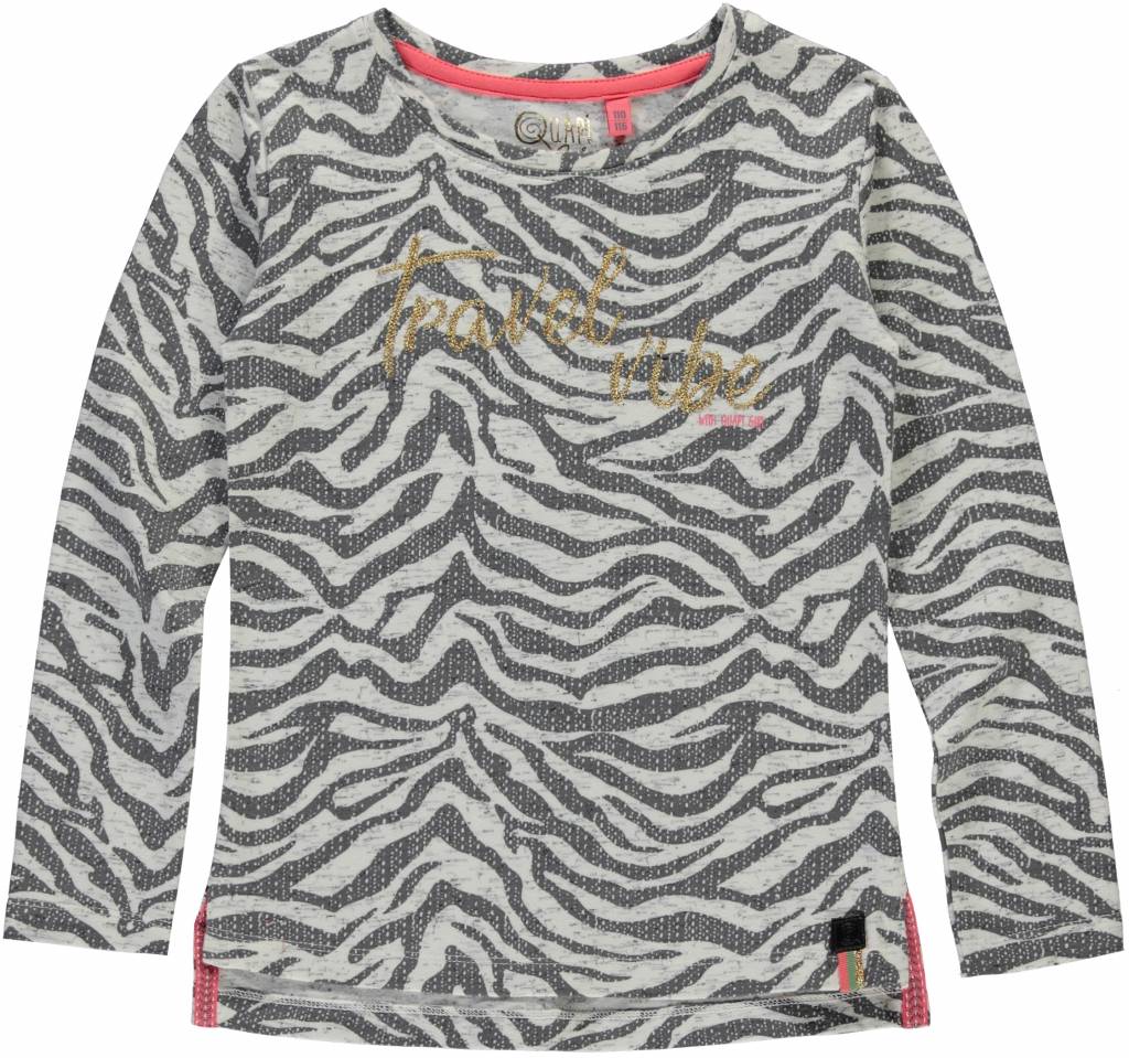 Quapi Quapi longsleeve Saskia grey zebra