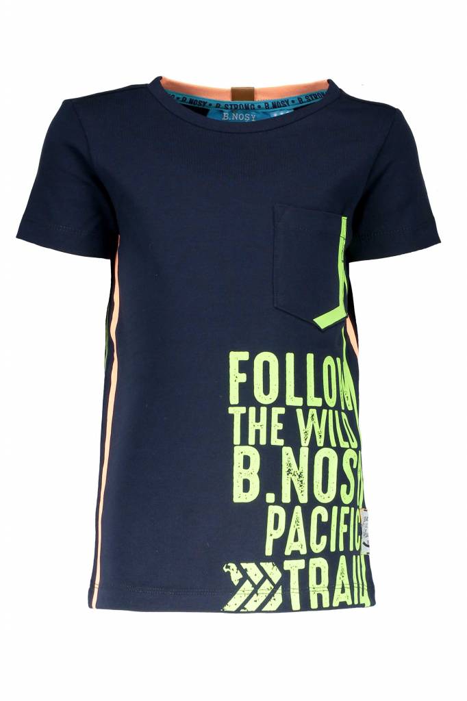 B.Nosy B.Nosy T-shirt with print on side seam midnight blue
