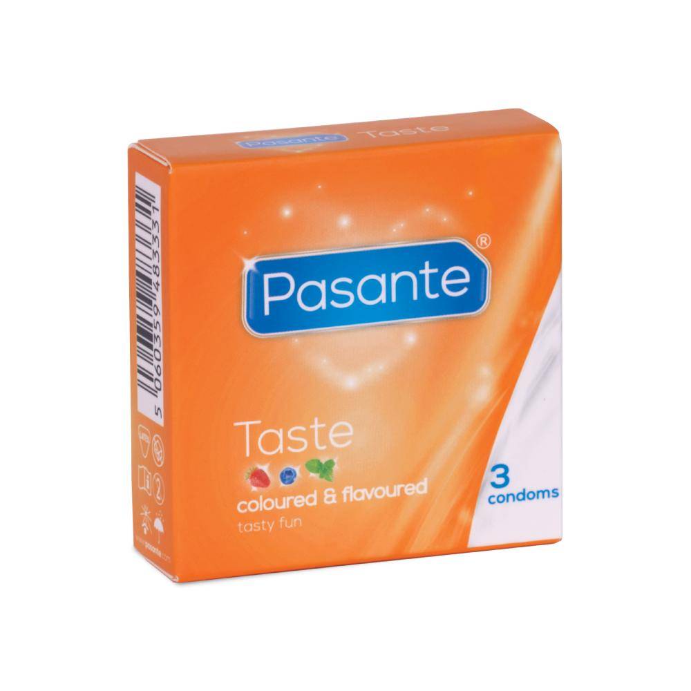Pasante Taste Coloured & Flavoured Condooms Met Smaak 3 stuks afbeelding