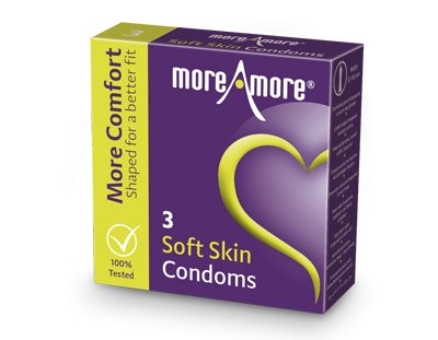 MoreAmore Soft Skin Condooms 3 stuks afbeelding
