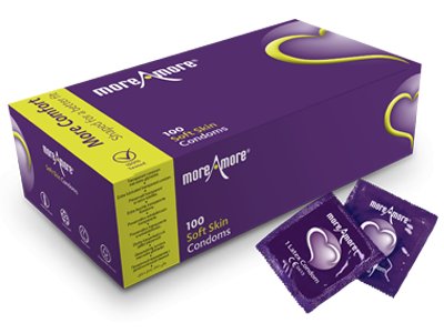 MoreAmore Soft Skin Condooms 100 stuks (grootverpakking) afbeelding