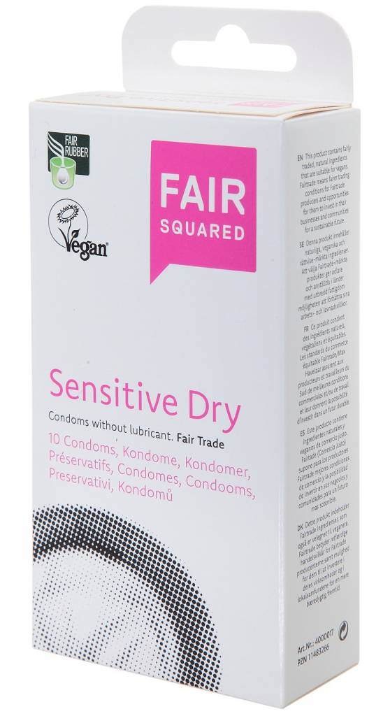Fair Squared Sensitive Dry Eco Condooms Zonder Glijmiddel 10 stuks afbeelding