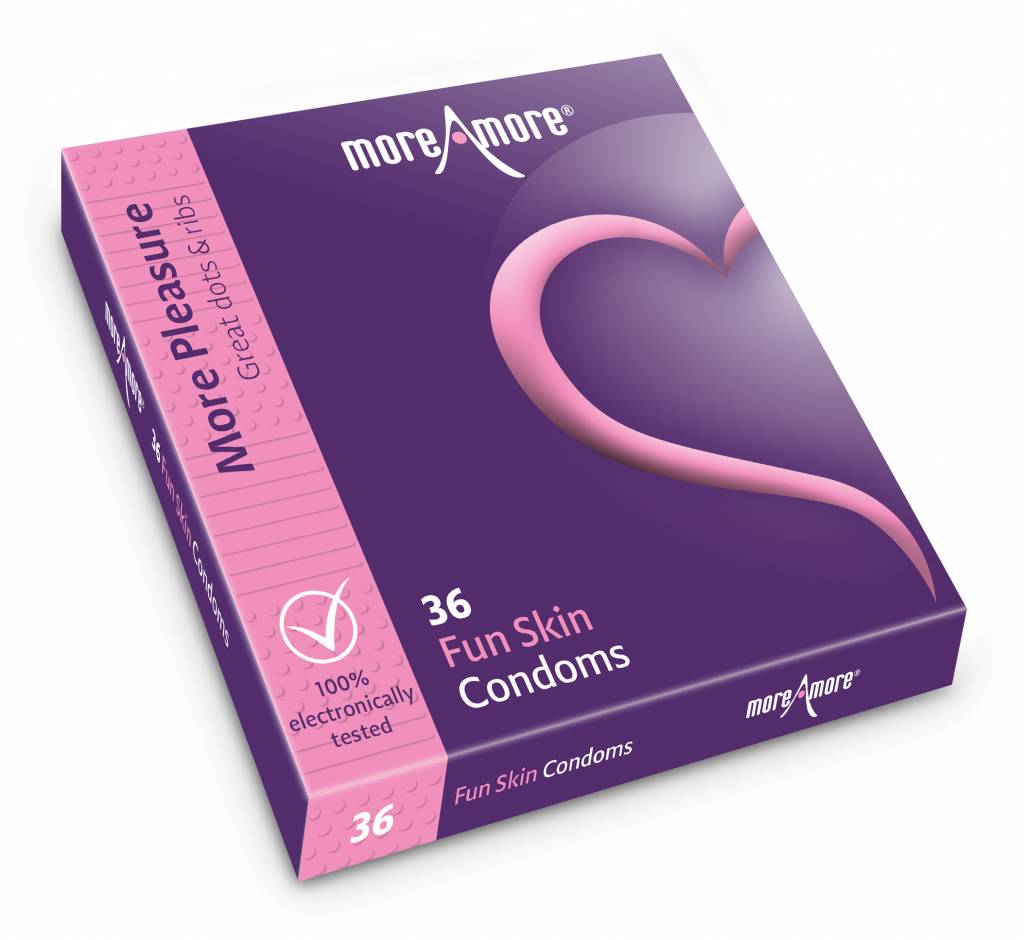 MoreAmore Fun Skin Condooms 36 stuks afbeelding