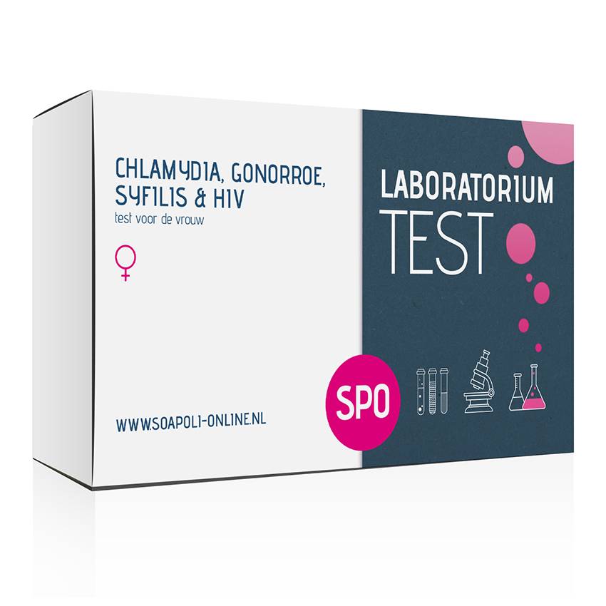 SOApoli Combitest Syfilis, HIV, Chlamydia En Gonorroe Test - Professionele Laboratorium Test Test voor vagina, keel of anus afbeelding