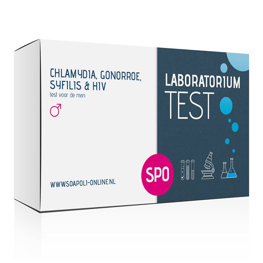 SOApoli Combitest Syfilis, HIV, Chlamydia En Gonorroe Test - Professionele Laboratorium Test Test voor urine (mannen) afbeelding