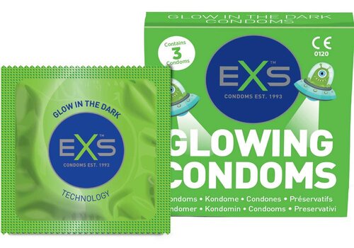 EXS Glow in the Dark - 3 condooms