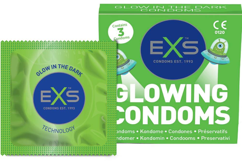 EXS Glow In The Dark Lichtgevende Condooms 100 stuks afbeelding