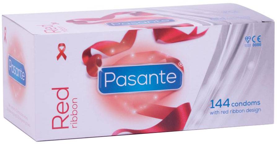 Pasante Red Ribbon Condooms 144 stuks (grootverpakking) afbeelding
