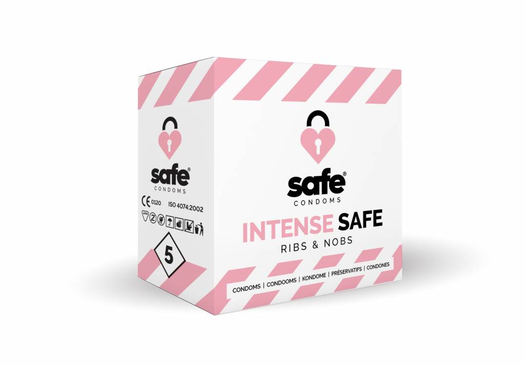 Safe Intense Condooms Met Ribbels En Nopjes 5 Stuks safe kopen in de aanbieding