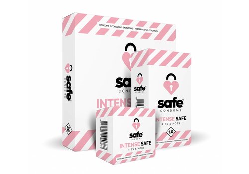Safe Intense condooms - met ribbels en nopjes
