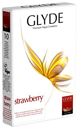 Glyde Strawberry - Rode Condooms Met Aardbeismaak afbeelding