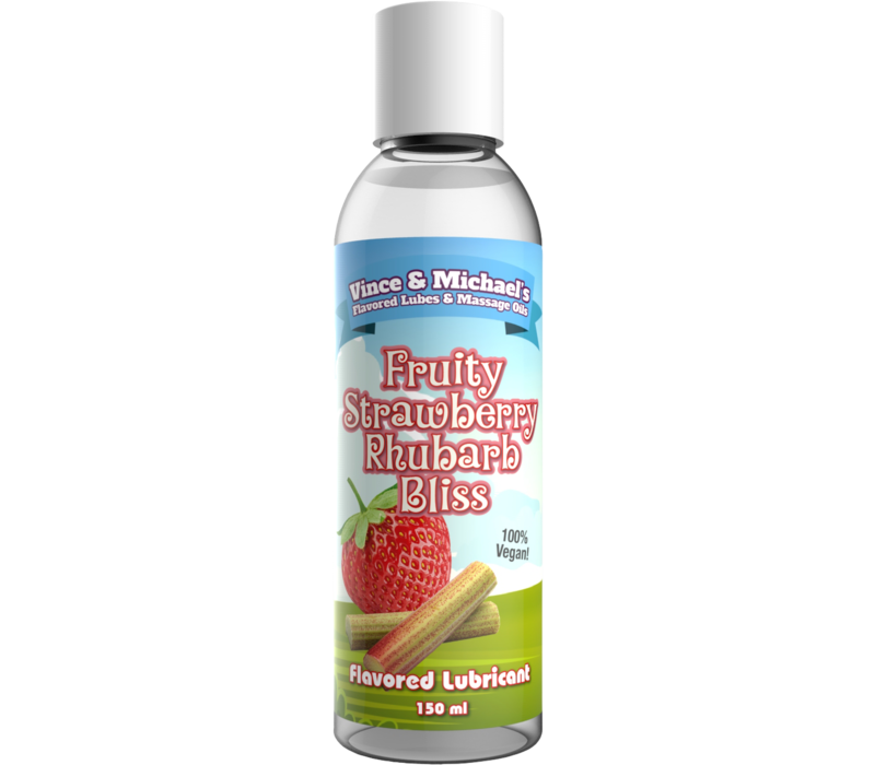 Vince & Michaels's Fruity Strawberry Rhubarb Bliss flavored lubricant (150ml)