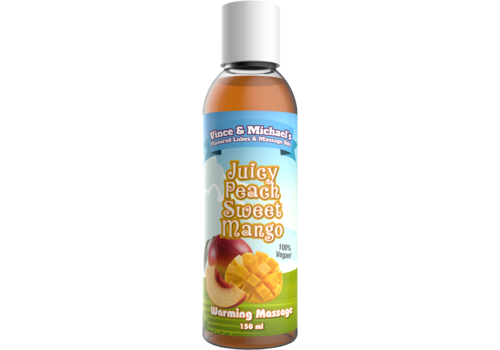 Swede Vince & Michael's Juicy Peach Sweet Mango verwarmende massage lotion