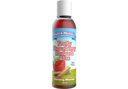 Swede Vince & Michael's Fruity Strawberry Rhubarb Bliss verwarmende massage lotion