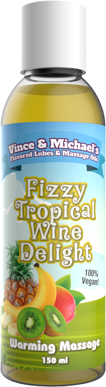 Swede Vince & Michael&apos;s Fizzy Tropical Wine Delight Flavored Warming Massage Lotion (150ml) afbeelding