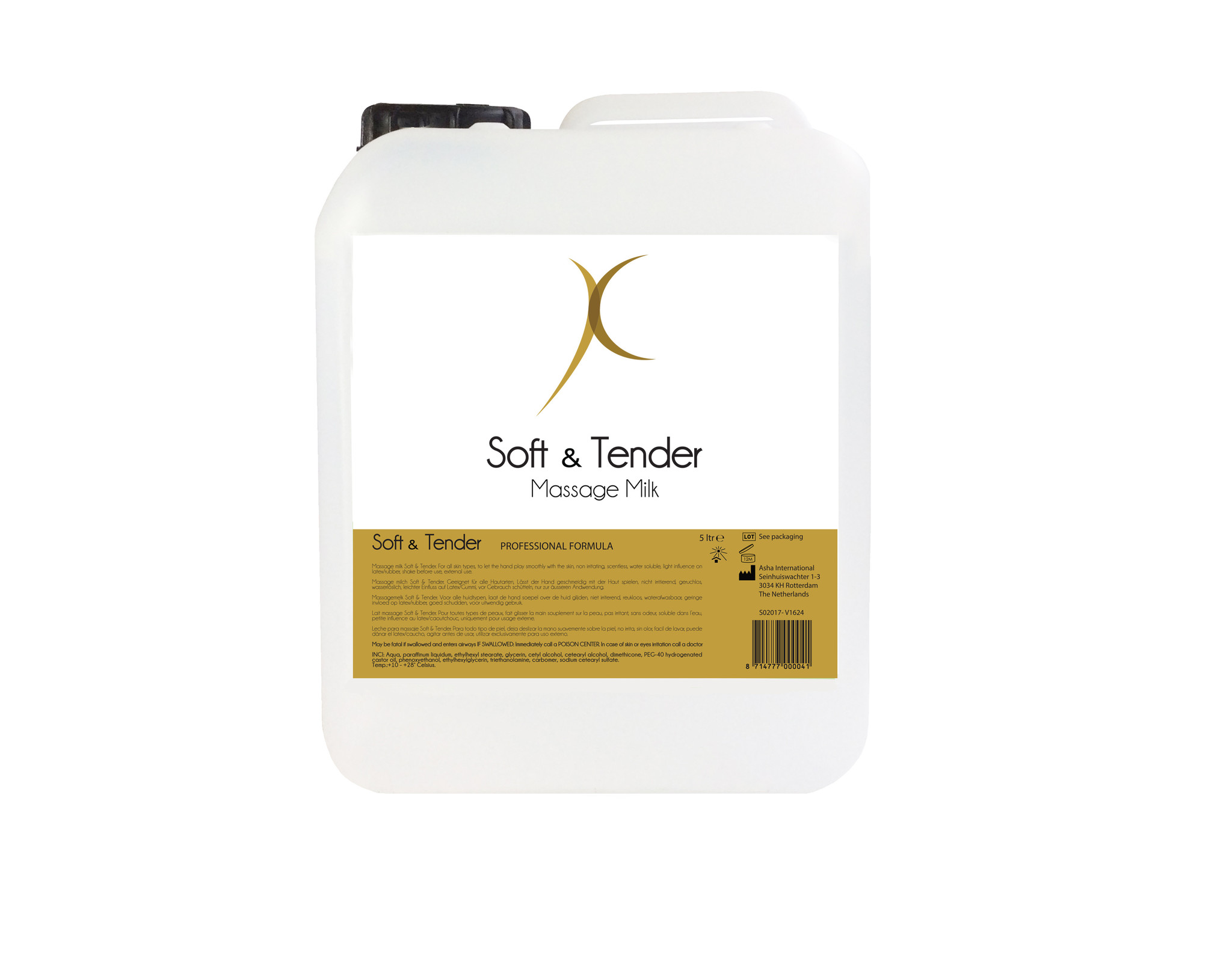 Asha Soft & Tender Massage Milk 5 Liter Jerrycan afbeelding