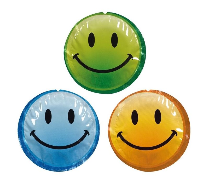 Smiley Face condooms met ruimere top
