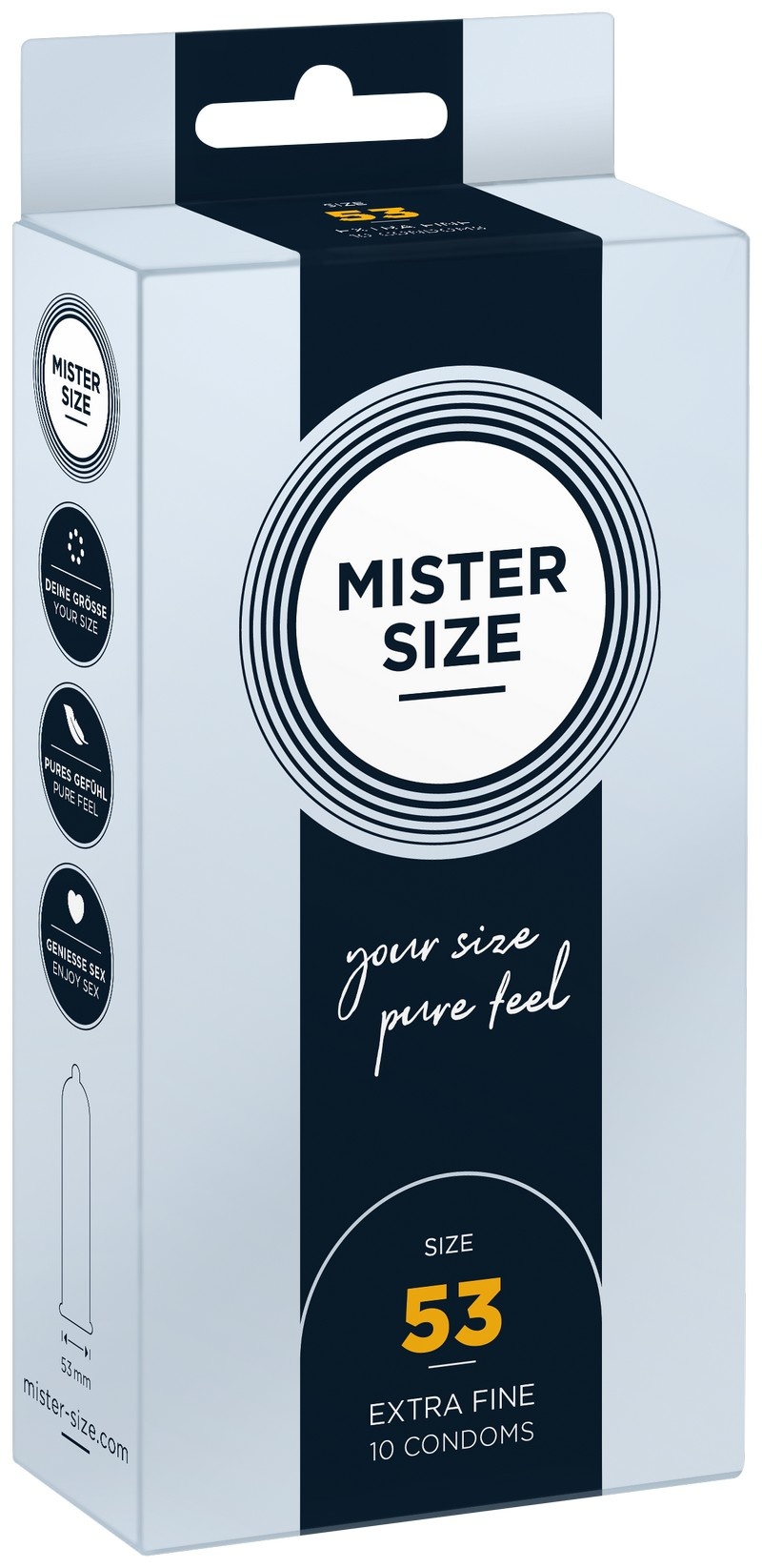 MISTER SIZE 53 - Gemiddelde Condooms Ultradun 10 stuks afbeelding
