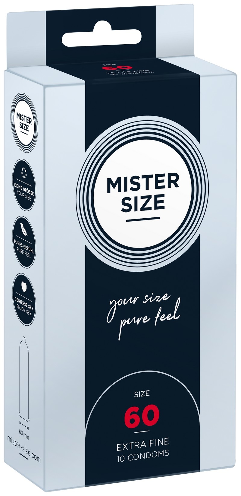 MISTER SIZE 60 - Ruimere XL Condooms Ultradun 10 stuks afbeelding