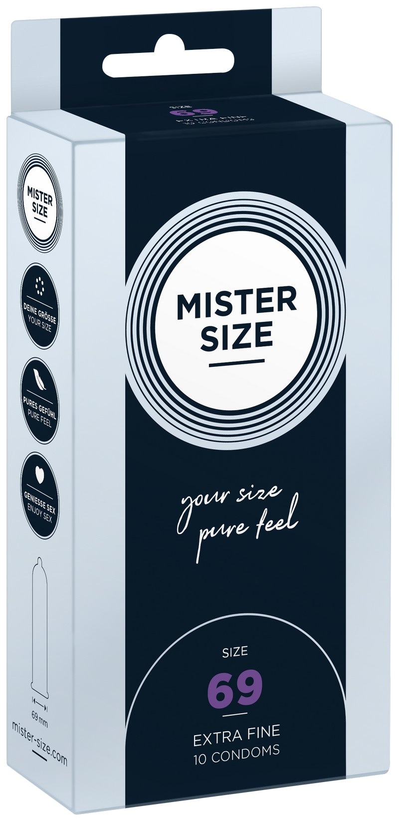 MISTER SIZE 69mm - Ruimere XXXL Condooms Ultradun 10 stuks afbeelding