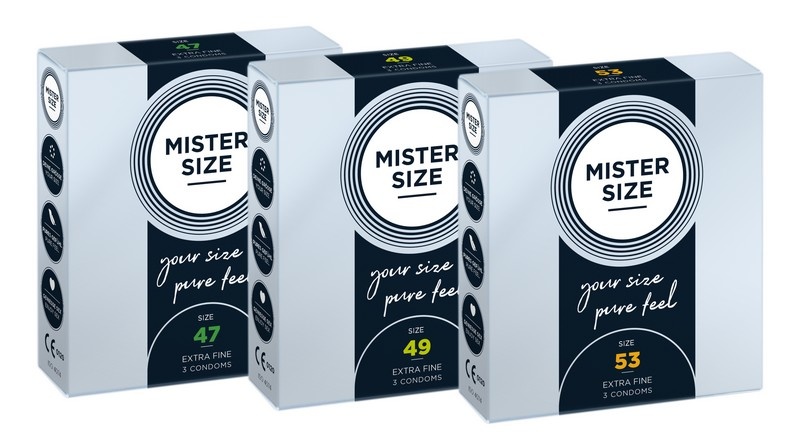 MISTER SIZE PasPakket Ultradun 47-49-53mm (omtrek tot 11,5 cm) afbeelding