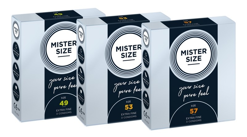 MISTER SIZE PasPakket Ultradun 49-53-57mm (omtrek 10 tot 12 cm) afbeelding