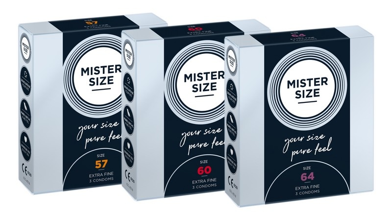 MISTER SIZE PasPakket Ultradun 57-60-64mm (omtrek 11,5 tot 14 cm) afbeelding