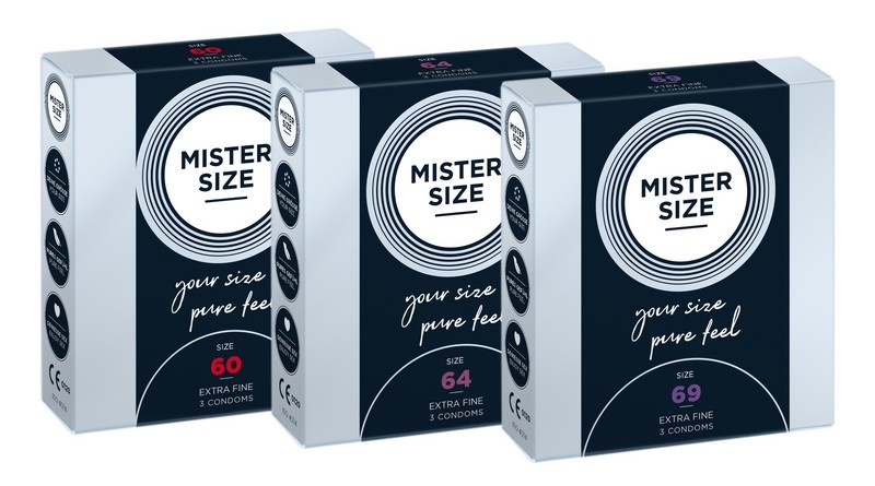 MISTER SIZE PasPakket Ultradun 60-64-69mm (omtrek vanaf 12 cm) afbeelding