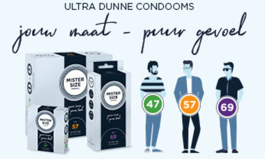 MISTER SIZE condooms: ultra dunne condooms in 7 maten