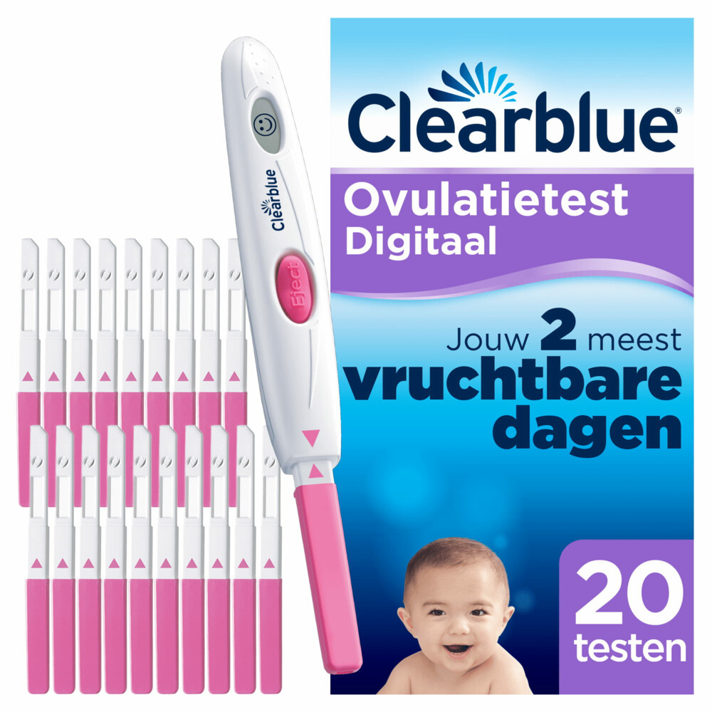 ClearBlue Ovulatietest - Digitale Houder En 20 Testen afbeelding