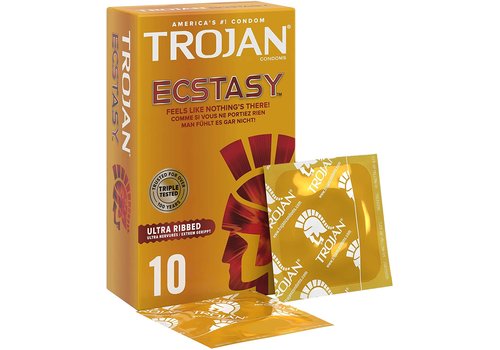 Trojan Ecstasy Ultra Ribbed 10 condooms
