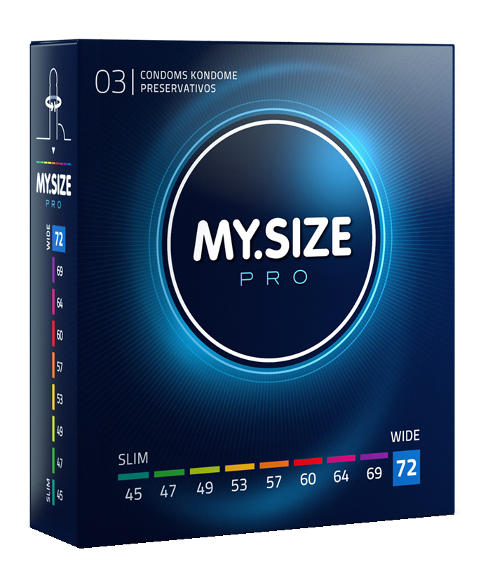 MySize PRO 72mm - Ruimere XXXXL Condooms 3 stuks afbeelding