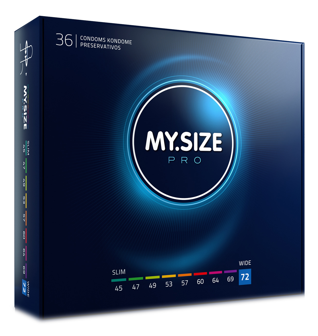 MySize PRO 72mm - Ruimere XXXXL Condooms 36 stuks afbeelding