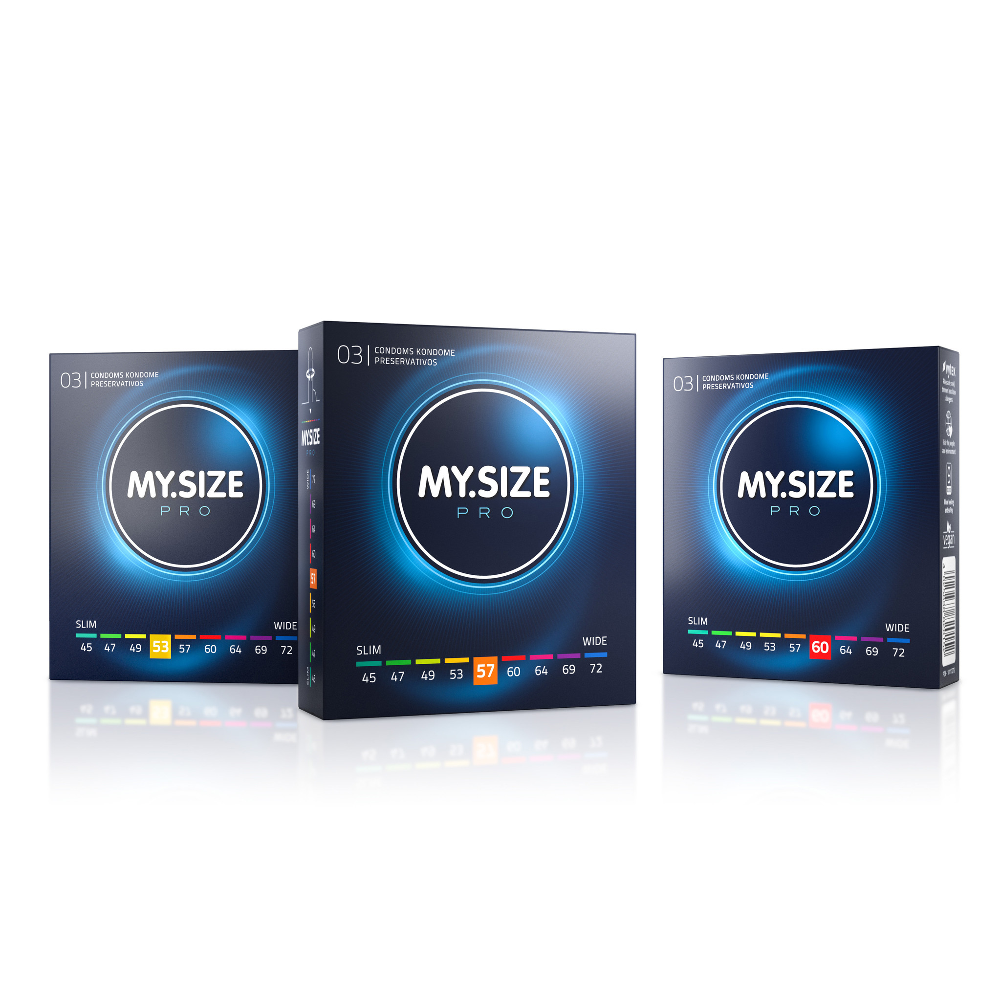 MySize PasPakket 53-57-60mm (omtrek 11 tot 13 cm) afbeelding