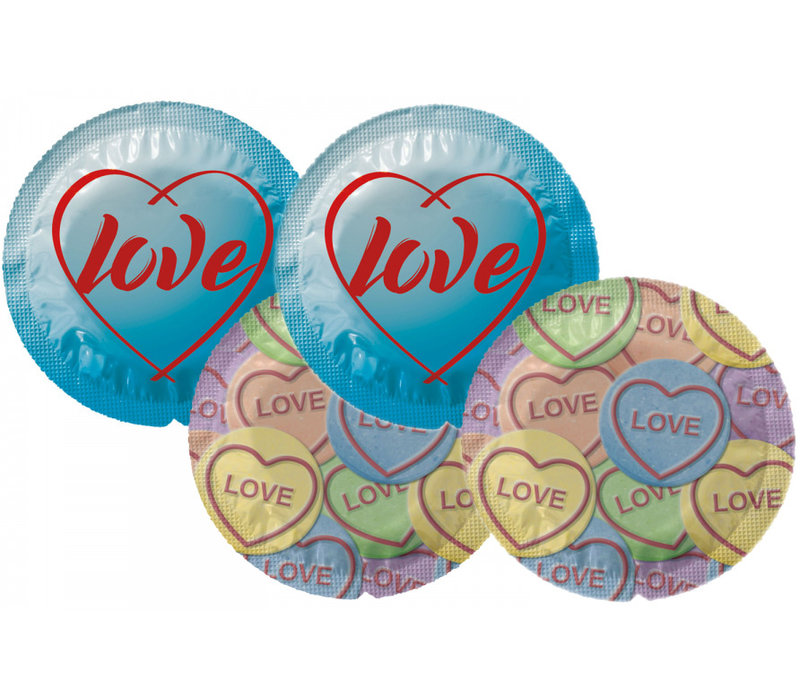 Love Mix - 4 condooms in ronde folies