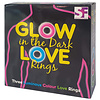 Glow in the dark love rings - 3 stuks