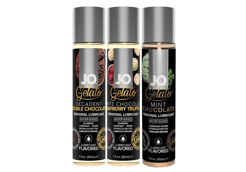 JO Gelato Chocolate Treat -Mint, white en Double Chocolate - glijmiddel op waterbasis 3x30ml