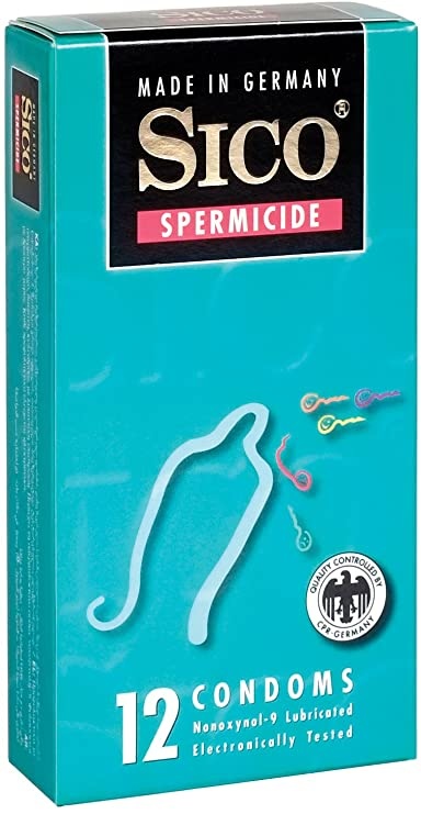 Sico Spermicide Condooms - Zaaddodend Glijmiddel 12 stuks afbeelding