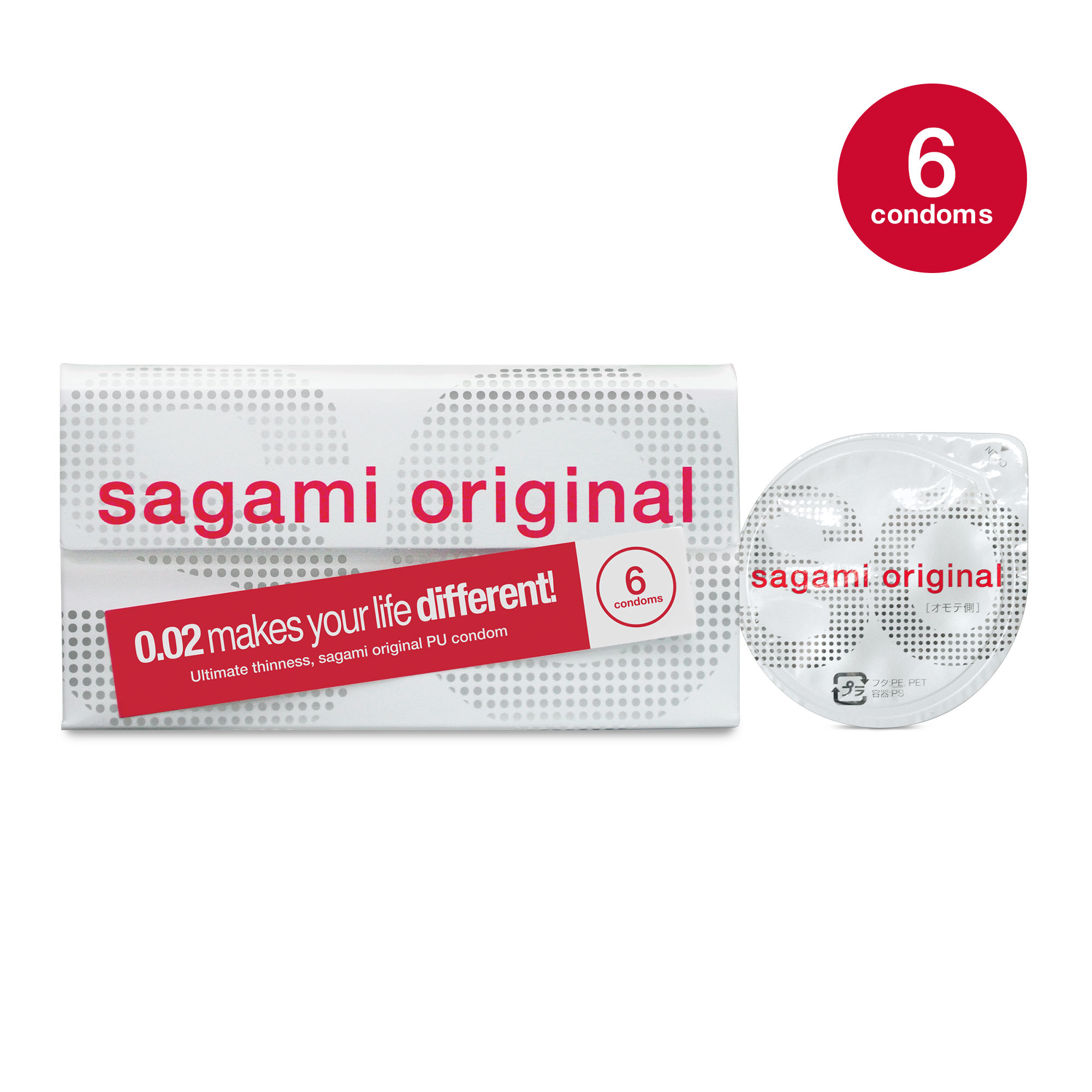 Sagami Original 0.02 - Ultradunne Latexvrije Condooms 6 stuks afbeelding
