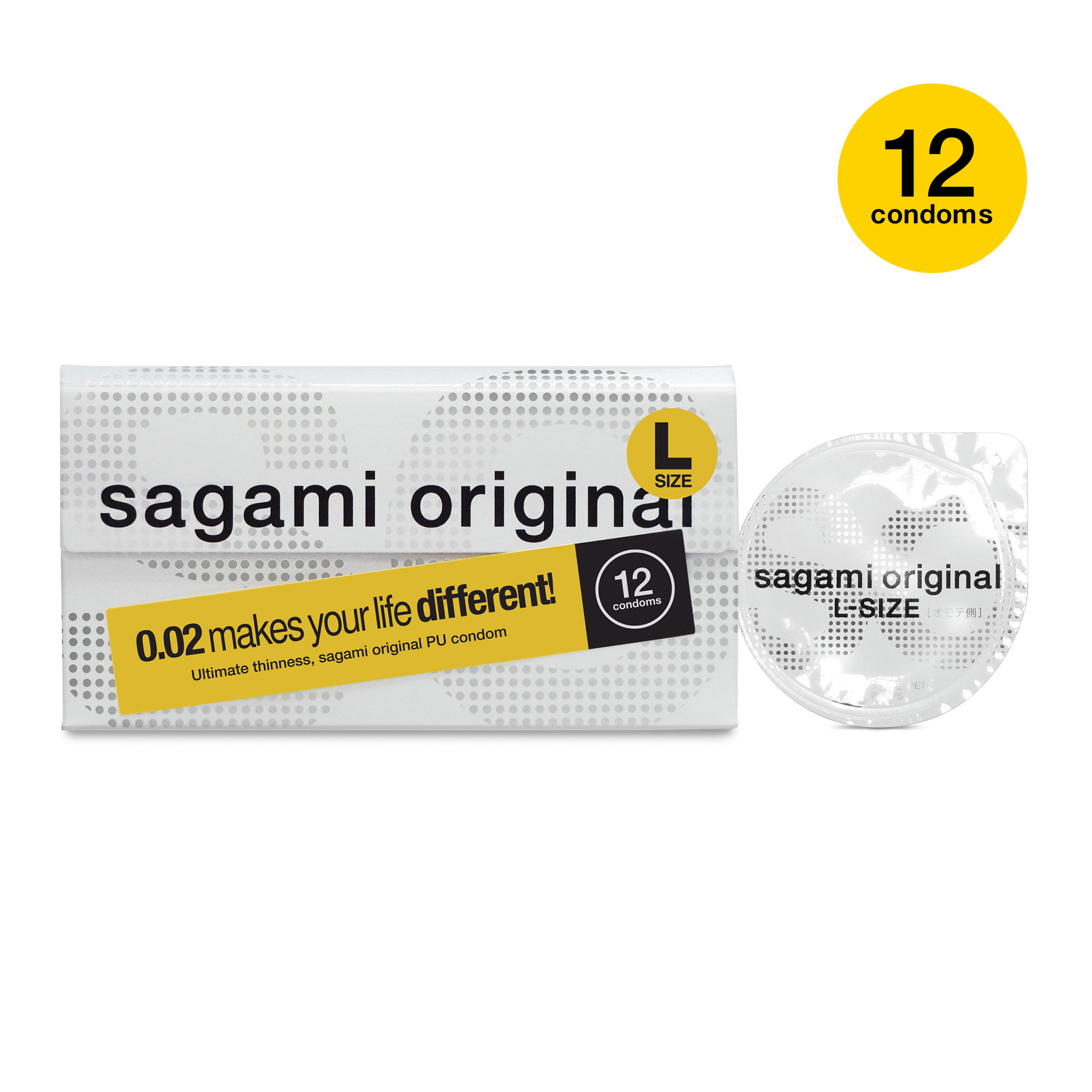 Sagami Original - Ultradunne Latexvrije Condooms - Maat L 12 stuks afbeelding