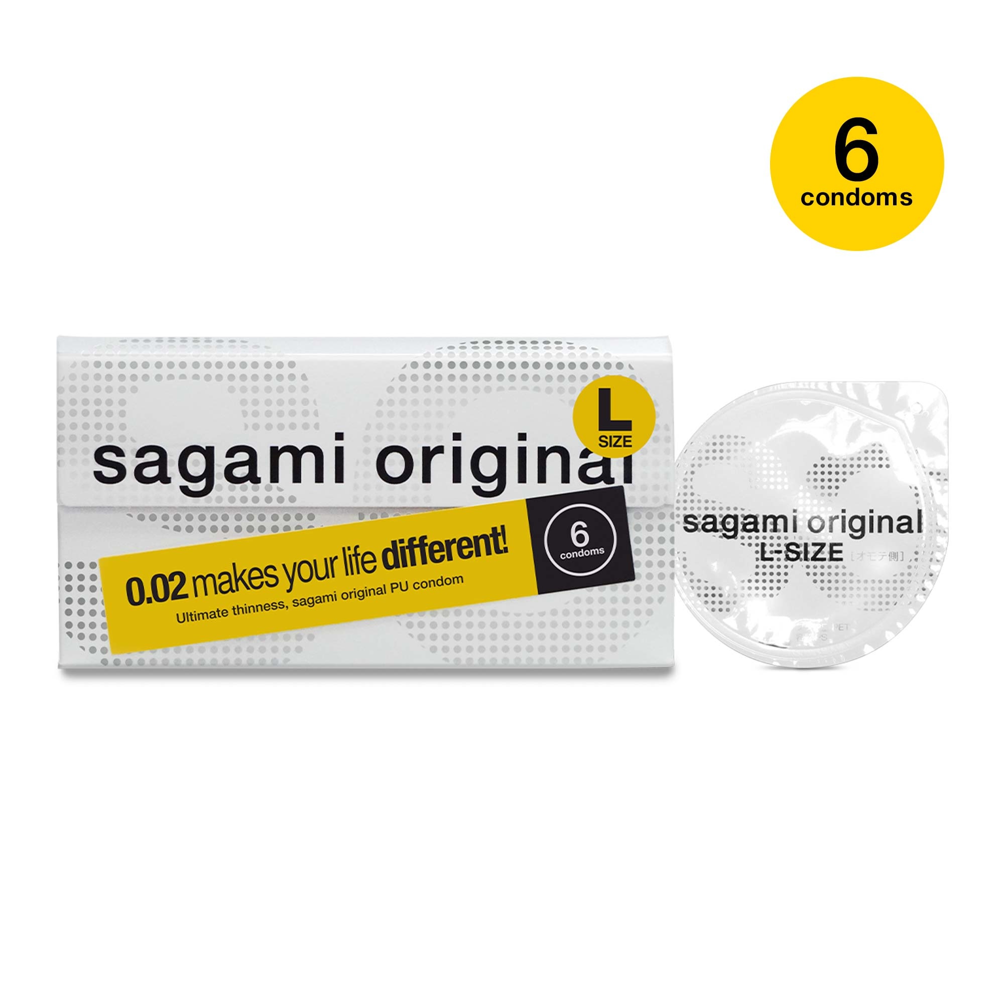 Sagami Original - Ultradunne Latexvrije Condooms - Maat L 6 stuks afbeelding