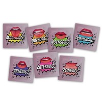 Grappige condooms met de 7 dagen van de week