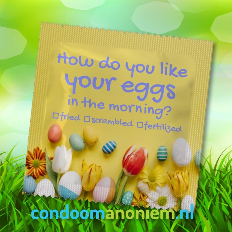 Condoom Anoniem Grappige Paascondooms - Easter Condoms (3 Stuks) Engels afbeelding