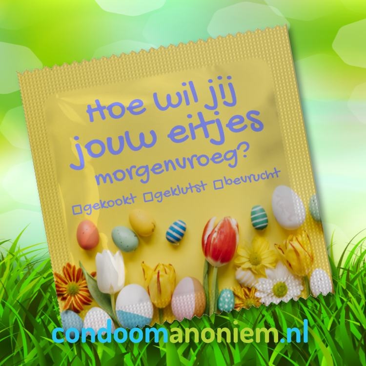 Condoom Anoniem Grappige Paascondooms - Easter Condoms (3 Stuks) Nederlands afbeelding