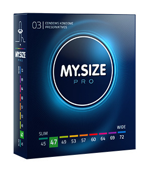 MySize PRO 47mm - Smallere Condooms 3 stuks afbeelding