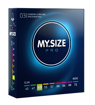 MySize PRO 49mm - Smallere Condooms 3 stuks afbeelding