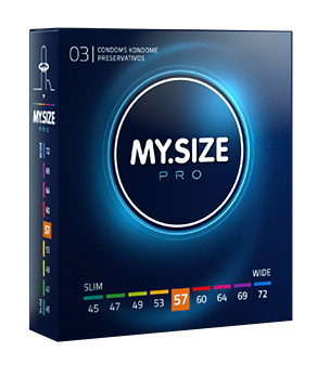 MySize PRO 57mm - Iets Ruimere Condooms 3 stuks afbeelding